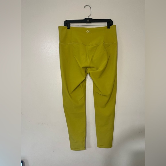CALIA Stay The Path Leggings Ribbed Yellow, Green Women’s XL Tummy Control - Picture 2 of 9